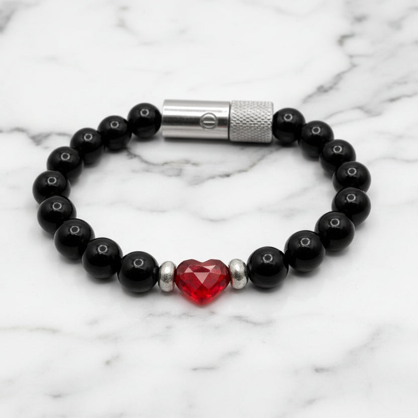 Black Onyx Red Heart Embracelet™