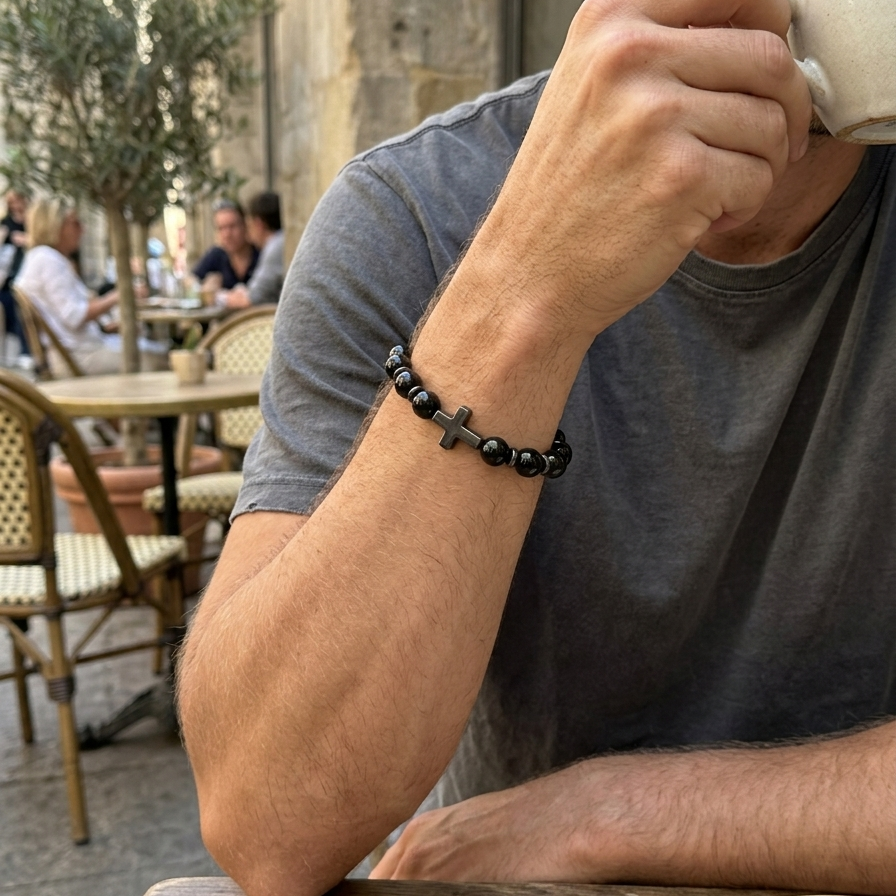 Black Onyx Cross Embracelet™