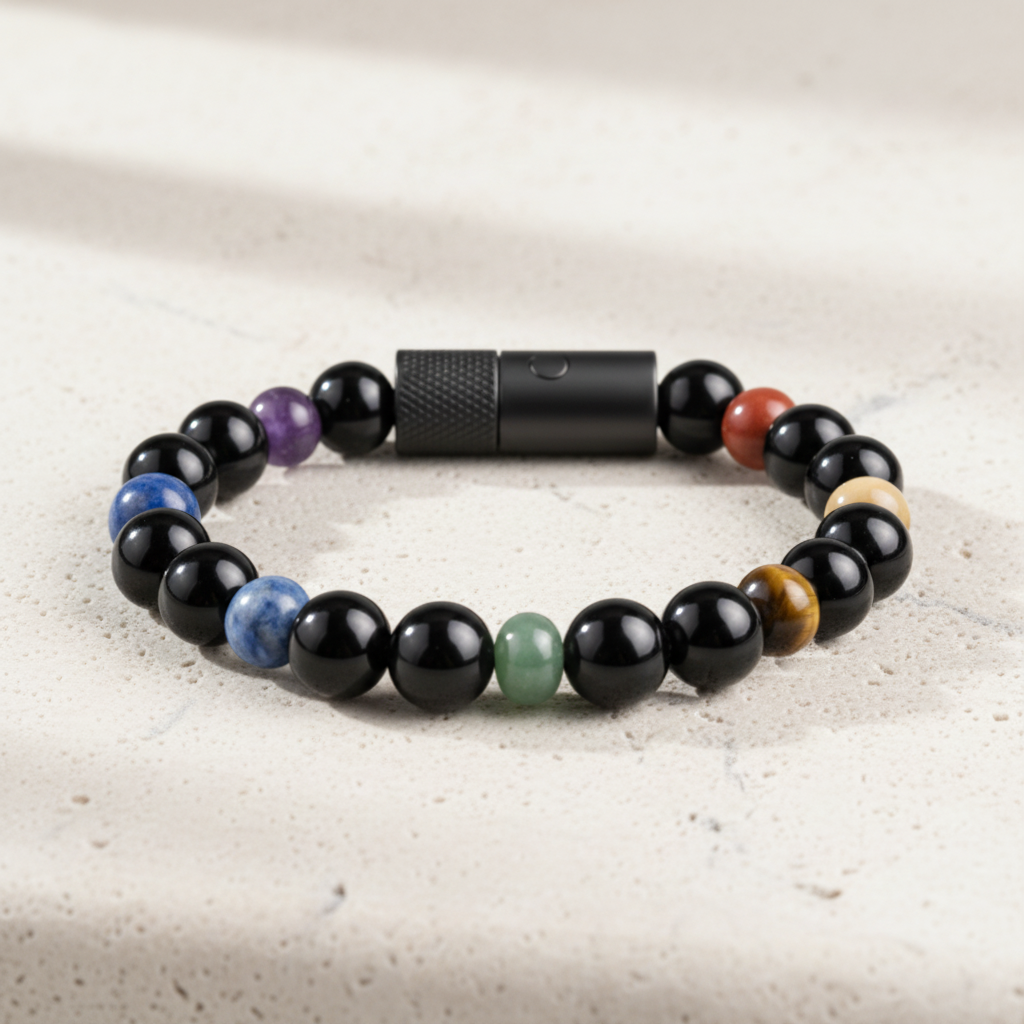 7 Chakra Black Onyx Embracelet™