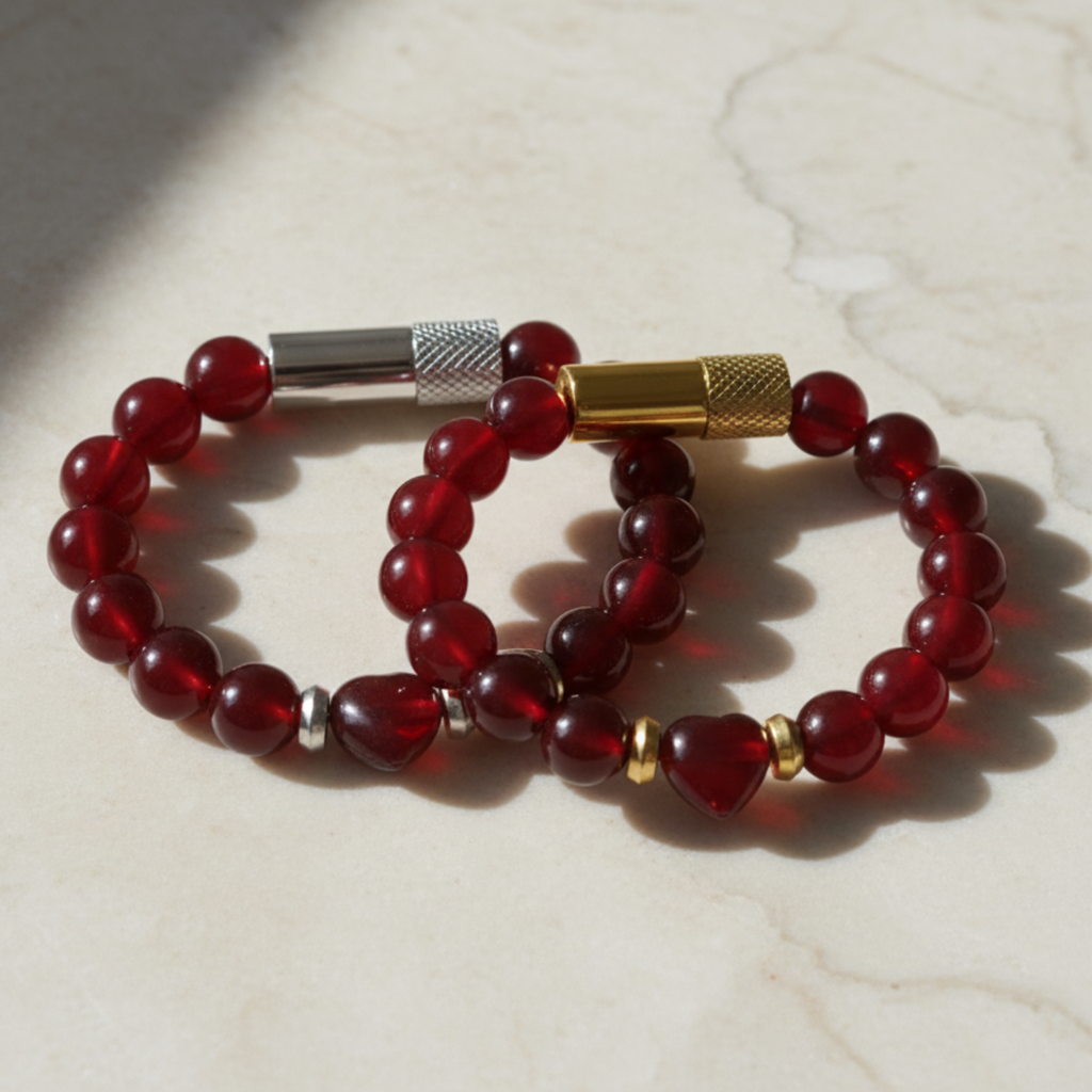 Red Jade Heart Embracelet™