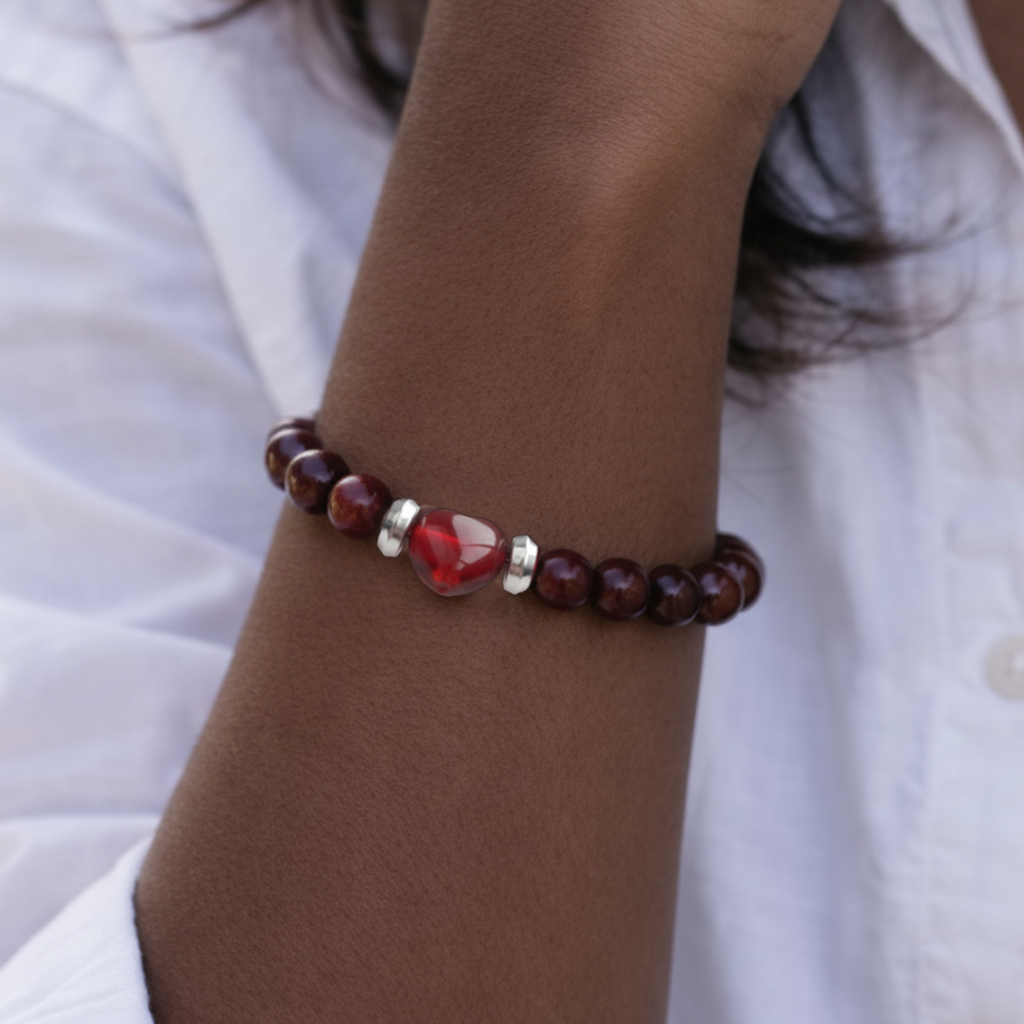 Red Jade Heart Embracelet™