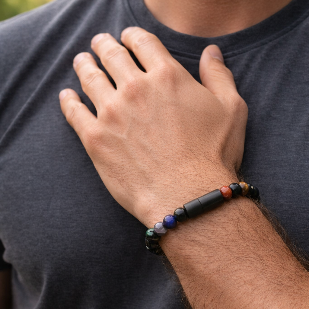 7 Chakra Black Onyx Embracelet™